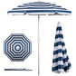 PICNIC TIME 5.5 Ft Portable Beach Umbrella, Lightweight UV Protection Sunshade with Tilt Pole & Carry Bag, Outdoor Canopy Umbrella for Beach, Sand, Pool, Patio, Camping, Travel, or Backyard Shade, (Navy Blue)