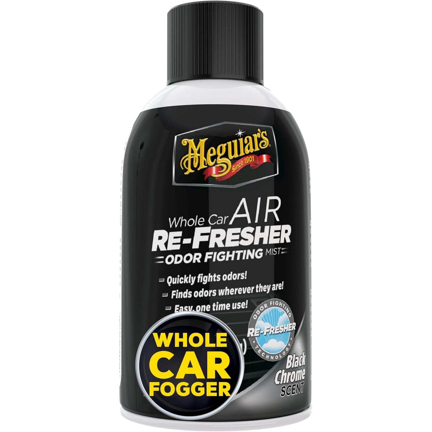 Meguiar's Whole Car Air Re-Fresher Odor Eliminator Mist, Black Chrome