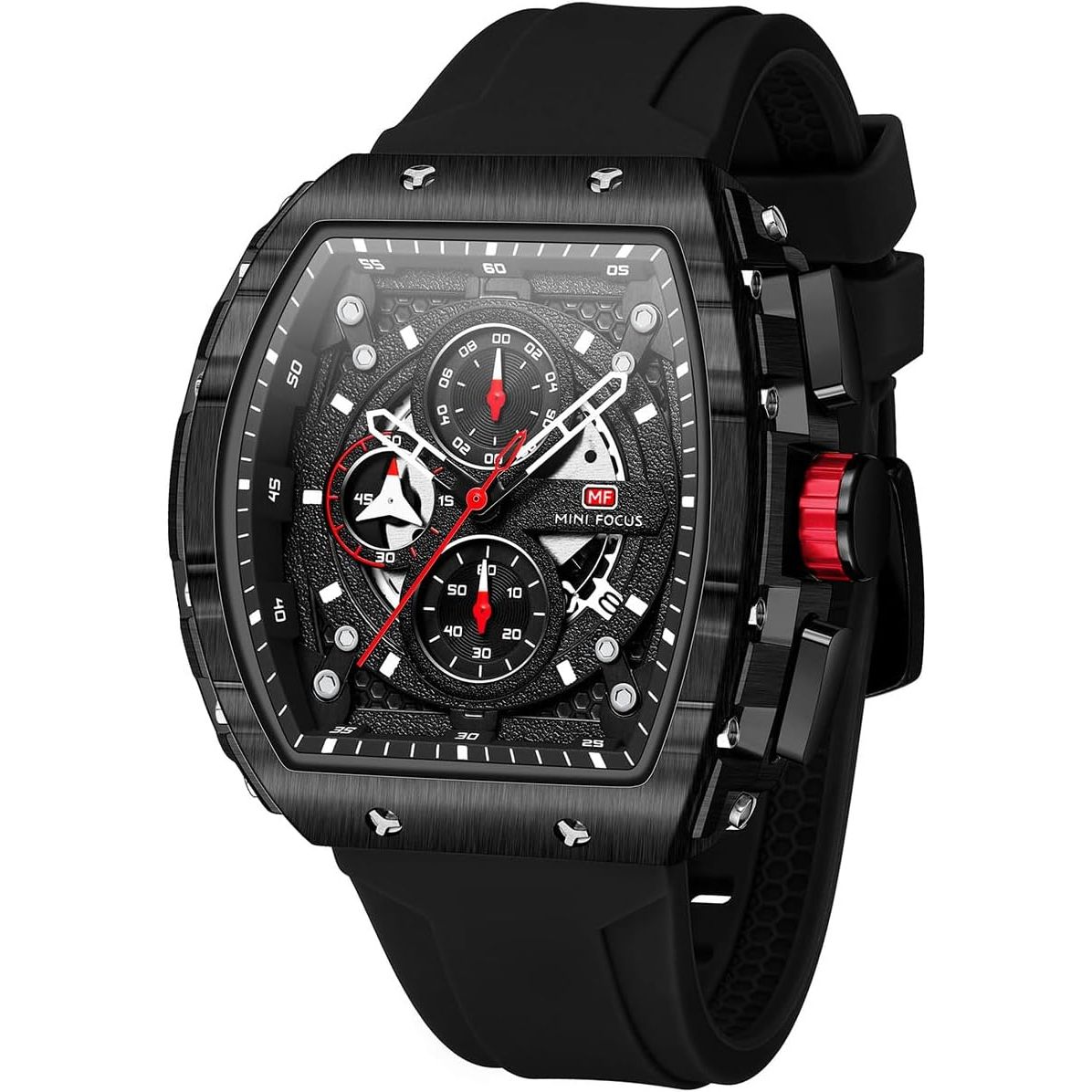 AIMES Watch Wristwatch for Men Fashion Casual Cool Big Dial Watch Luminous Waterproof Sport Analog Quartz Business Mens Watches Silicon Strap Dress Watch