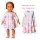 Buy now Striped Unicorn Dresses Matching Doll&Girls Birthday Outfit 4t 5t at indiglob india