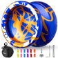 Buy now MAGICYOYO V3 Yoyo for Kids 8-12 or Above, Responsive Yoyo Professional with Dual Function, Professional Trick Yo yo for Adults with 12 Yo-yo Strings, KK Bearing, Bearing Puller, Axle,Case Bag -Black V3 Blue Gloden Splash at indiglob india