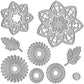 Metal 6 PCS 3D Flowers Cutting Dies,Six Flowers Leaves Die Cuts Embossing Stencils Template Mould for Card Scrapbooking and DIY Craft Album Paper Card Decor