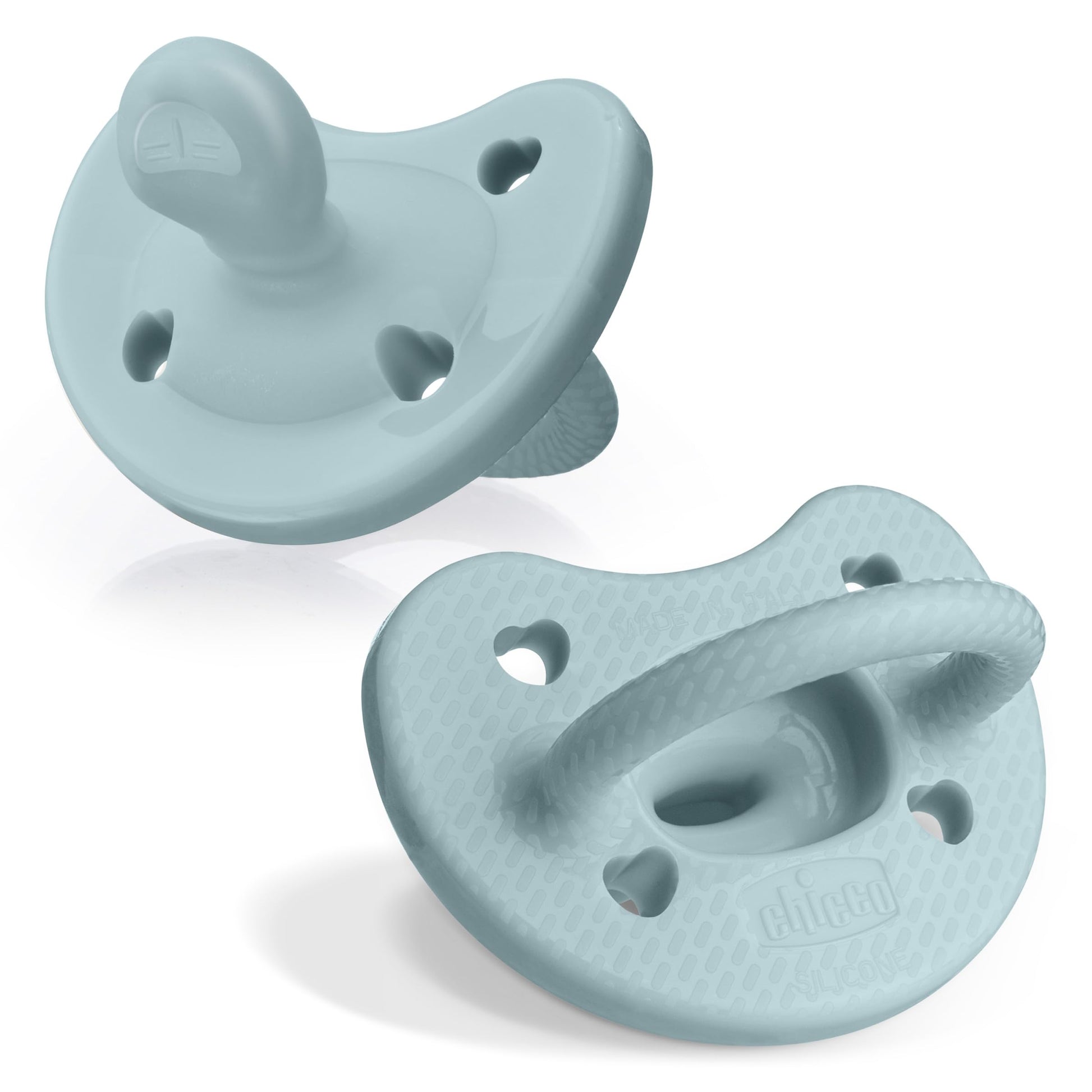 Buy now Chicco PhysioForma Silicone Orthodontic Pacifier, 0-6m | 100% Soft Silicone | Supports Breathing & Oral Development | Satin-Textured Nipple | Includes Sterilizing Case | BPA Free | Blue/Green, 2pk 6 to 16 months Coastal Blue oz. at indiglob india