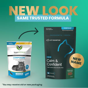 VetriScience Composure, Calming Formula for Cats, 30 Bite-Sized Chews