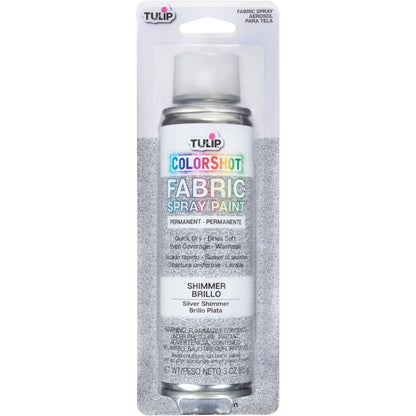 Tulip ColorShot Instant Fabric Spray Paint, Permanent Color Spray-On Fabric Paint, 3oz. Black