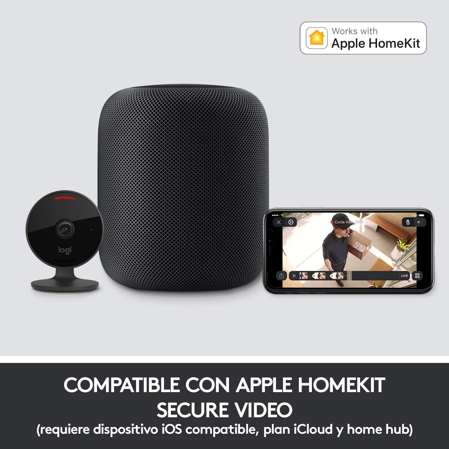 Buy now Logitech Circle View Weatherproof Wired Home Security Camera with Logitech TrueView Video, 180° Wide Angle, 1080p HD, Night Vision, 2-Way Audio, Tilt Encrypted, Apple HomeKit Secure Video (Renewed) at indiglob india