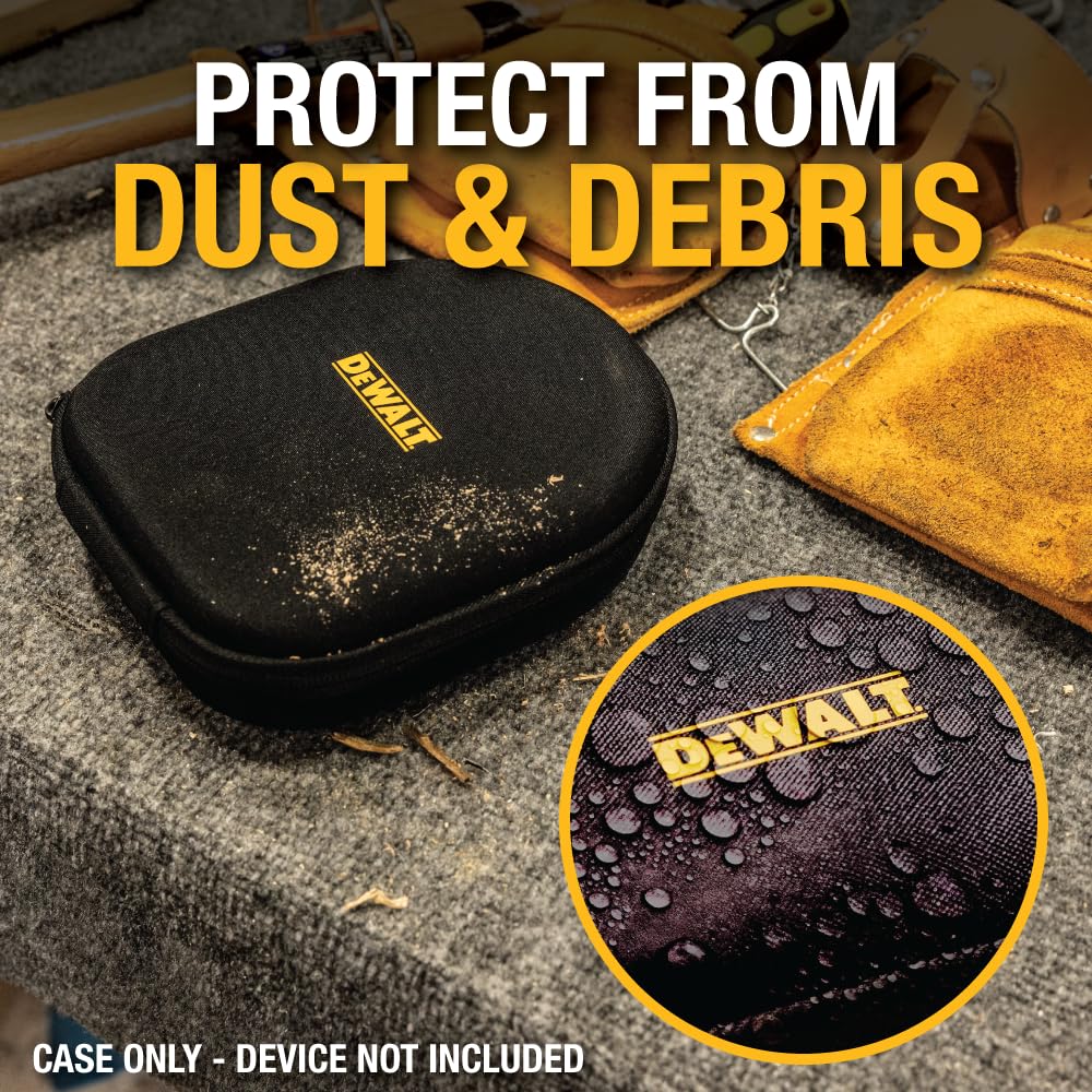 Buy now DEWALT Heavy Duty Protective Headphone Case for Pro Max Neckband, Compact Lightweight w/EVA Earphone Hard Shell Case, Headset Travel Carry Shockproof, Water-Resistant, Soft Interior & Accessory Pocket at indiglob india
