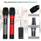 Bietrun Wireless Microphone, Professional UHF Metal Dual Handheld Cordless Dynamic Mic System Set with Rechargeable Receiver, 1/4‘’Output, Plug and Play, Instrument-Wireless-Mics for Karaoke, Wedding