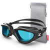 ZIONOR Swim Goggles, G1 SE Swimming Goggles Anti-Fog for Adult Men Women - A5-clear Blue Lens Black Frame