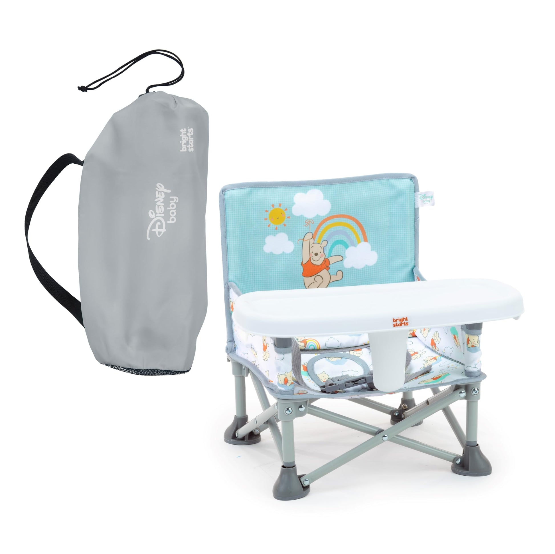 Buy now Summer by Bright Starts Pop 'N Sit Portable Booster Chair, Floor Seat, Indoor/Outdoor Use, Compact Fold, Green, 6 Mos - 3 Yrs Winnie The Pooh 1 Count (Pack of 1) at indiglob india