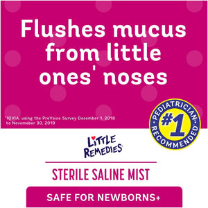 Little Remedies Sterile Saline Nasal Mist, Safe for Newborns, 3 oz