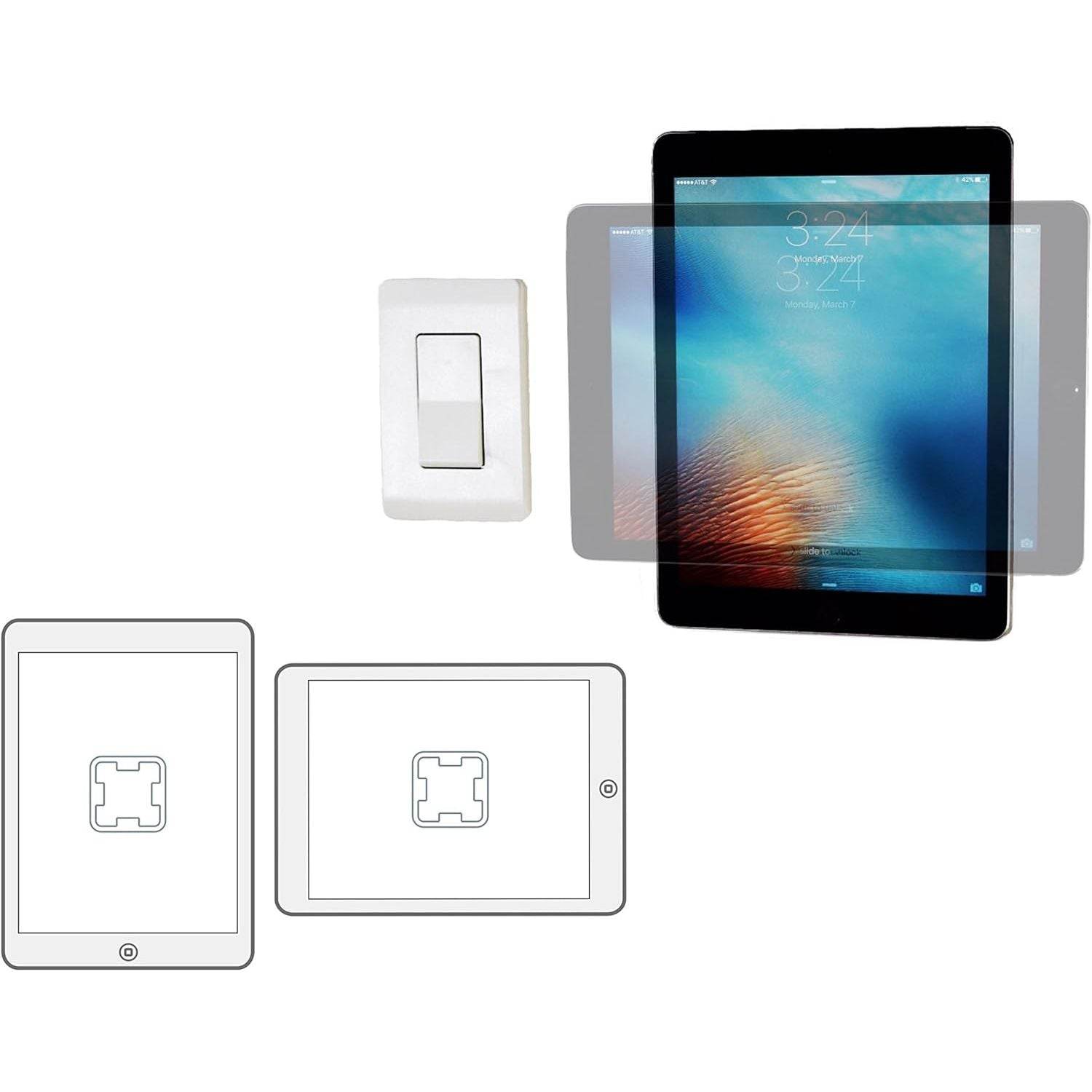 2: The Original Damage Free Universal Tablet Wall Mount Dock System Kit (Includes Mounts for 2 Locations) All Tablets, Smartphones - My Store