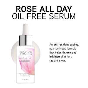 Physicians Formula Rosé All Day Oil-Free Serum, Antioxidant-Rich Formula with Rose Water & Kakadu Plum for Brightening & Hydration