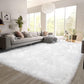 SERISSA Soft Fluffy Rug Grey Faux Sheepskin Fur Rug Shaggy Couch Cover for Bedroom Living Room Runner, 2x6 Feet