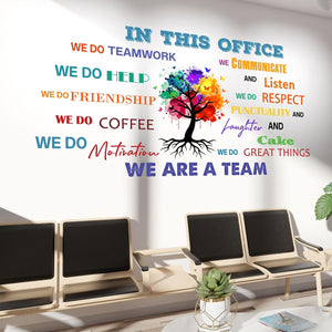 Chinco Office Inspirational Wall Decals Office Wall Decor for Quotes Positive Sayings Peel and Stick Workplace Stickers Motivational Teamwork Company Art We are a Team Gift(Elegant Style)