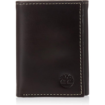 Timberland Men's Leather Trifold Wallet with ID Window