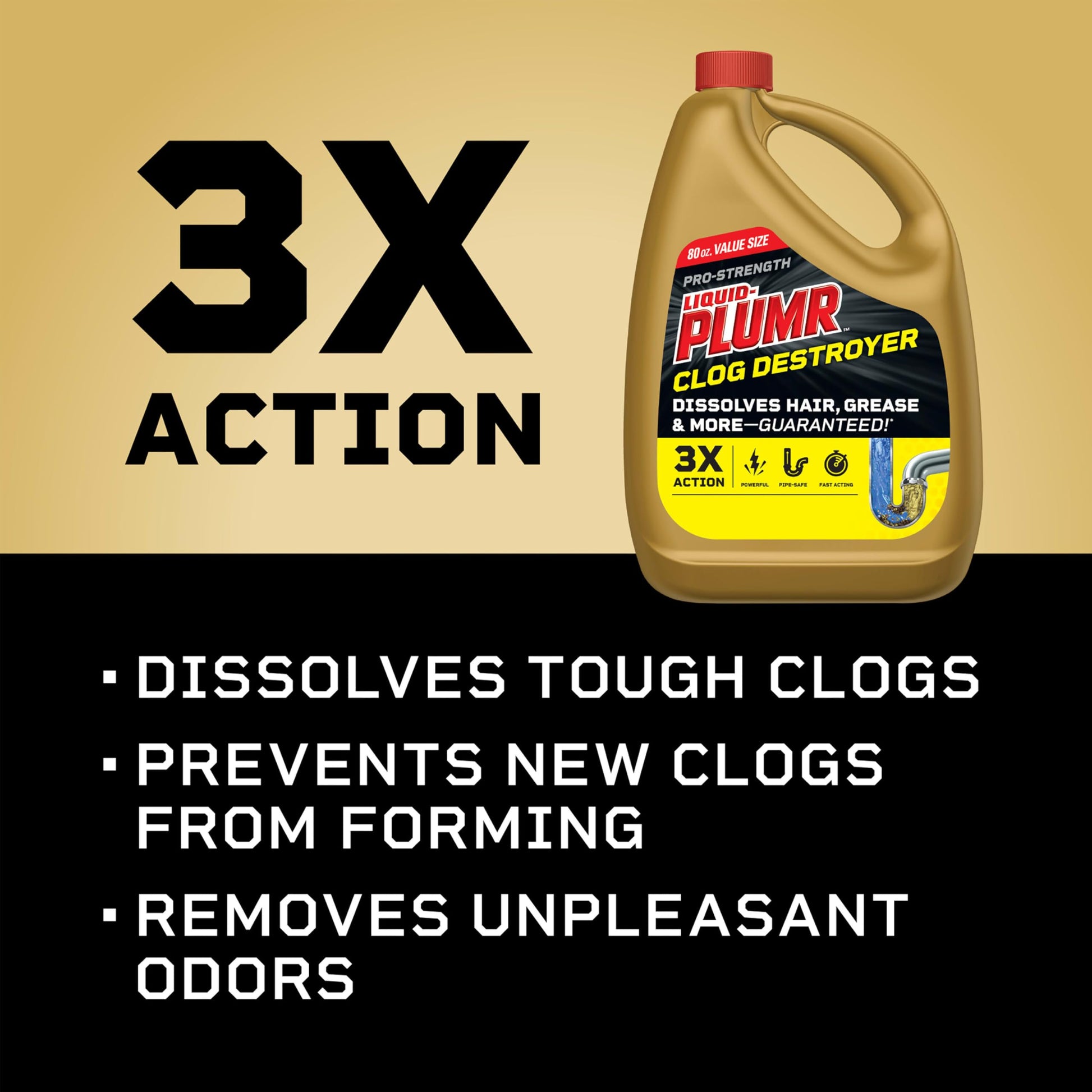 Buy now Clorox Liquid-Plumr Pro-Strength Clog Destroyer, Liquid Drain Cleaner, 80 Fluid Ounces (Package May Vary) at indiglob india