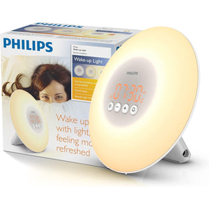 Philips SmartSleep Wake-Up Light Therapy Alarm Clock with Sunrise Simulation, White, HF3500/60