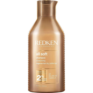 Redken All Soft Shampoo - Moisturizes & Hydrates Dry Hair, Softens & Adds Shine, With Argan Oil, Safe For Color-Treated Hair