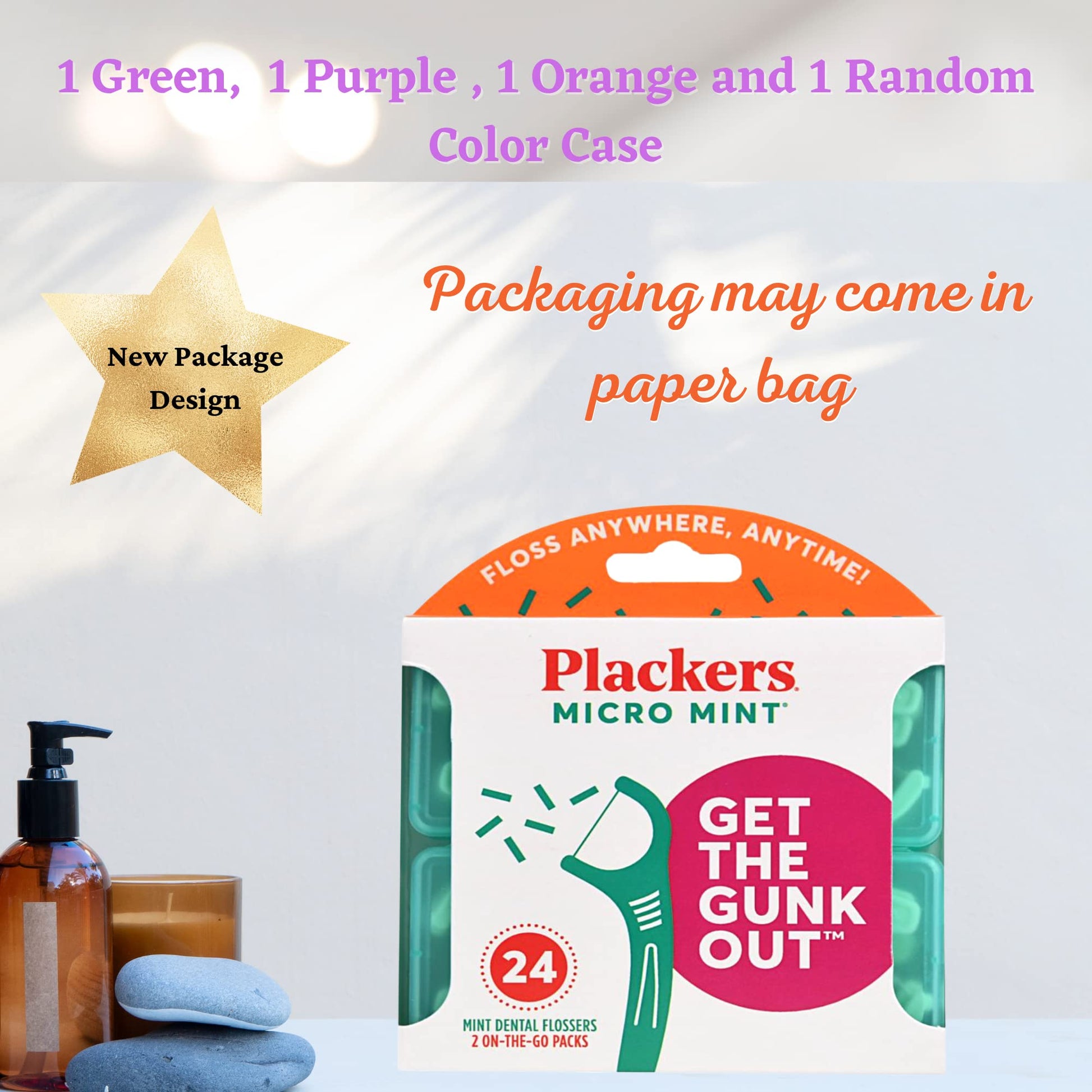 Buy now Plackers Micro 12 Count Flosser with Travel Case, Mint, 4-Pack at indiglob india