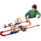 Hot Wheels Toy Car Track Set, Track Builder Playset Total Turbo Takeover with 1:64 Scale Vehicle, Motorized Booster & Multiple Configurations