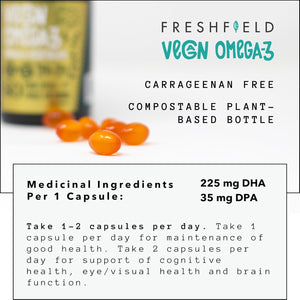 Vegan Omega 3 DHA: Algae Oil, Most Reviewed, Carrageenan Free, Sustainable, Tested, No Heavy Metals, Fish Oil Alt, Plant Based Omega. Supports Heart, Brain, Joint Health w/DPA