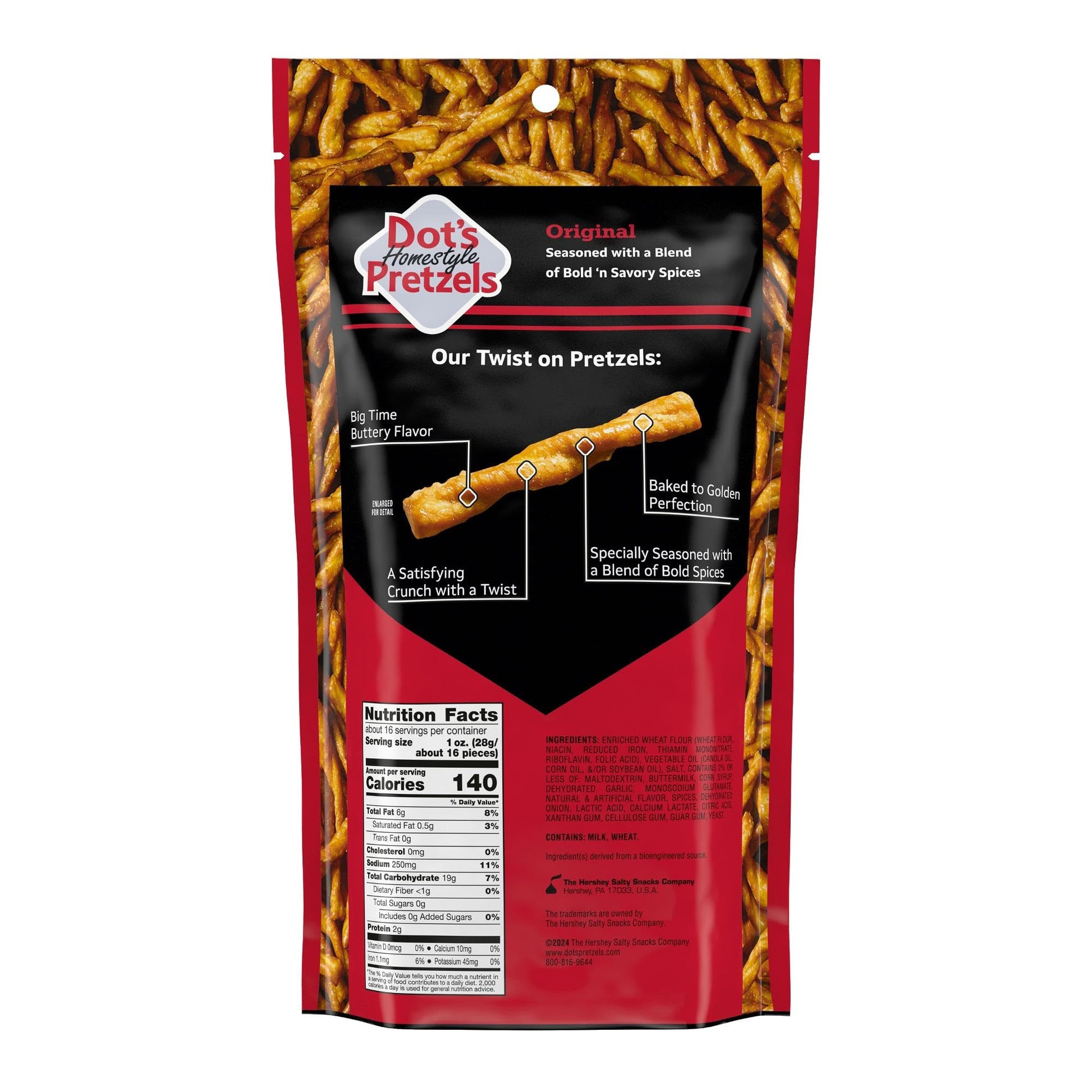Buy now Dot's Pretzels Original Seasoned Pretzel Twist Snack, 16oz Grocery Sized Bag at indiglob india