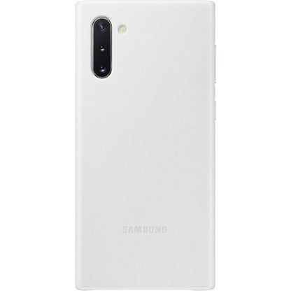 Samsung Galaxy Note10 Case, Leather Back Protective Cover - White (US Version with Warranty) - EF-VN970LWEGUS