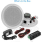 Pyle 5.25” Pair Bluetooth Flush Mount In-wall In-ceiling 2-Way Speaker System Quick Connections Changeable Round/Square Grill Polypropylene Cone & Polymer Tweeter Stereo Sound 150 Watt (PDICBT552RD)