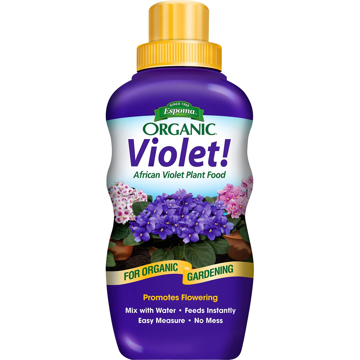 Buy now Espoma Organic Violet! 8-Ounce Concentrated Plant Food – Plant Fertilizer and Bloom Booster for All Violets and Indoor Flowering Plants. Promotes Vigorous Growth and Blooming. at indiglob india