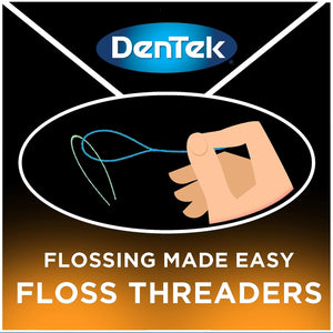 DenTek Floss Threaders for Braces, Bridges & Dental Implants, 50 Count