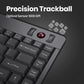 Perixx PERIBOARD-505H Wired Mini Keyboard with Built-in Trackball, 0.55 Inch Trackball and 2 USB Hubs, Black, US English Layout