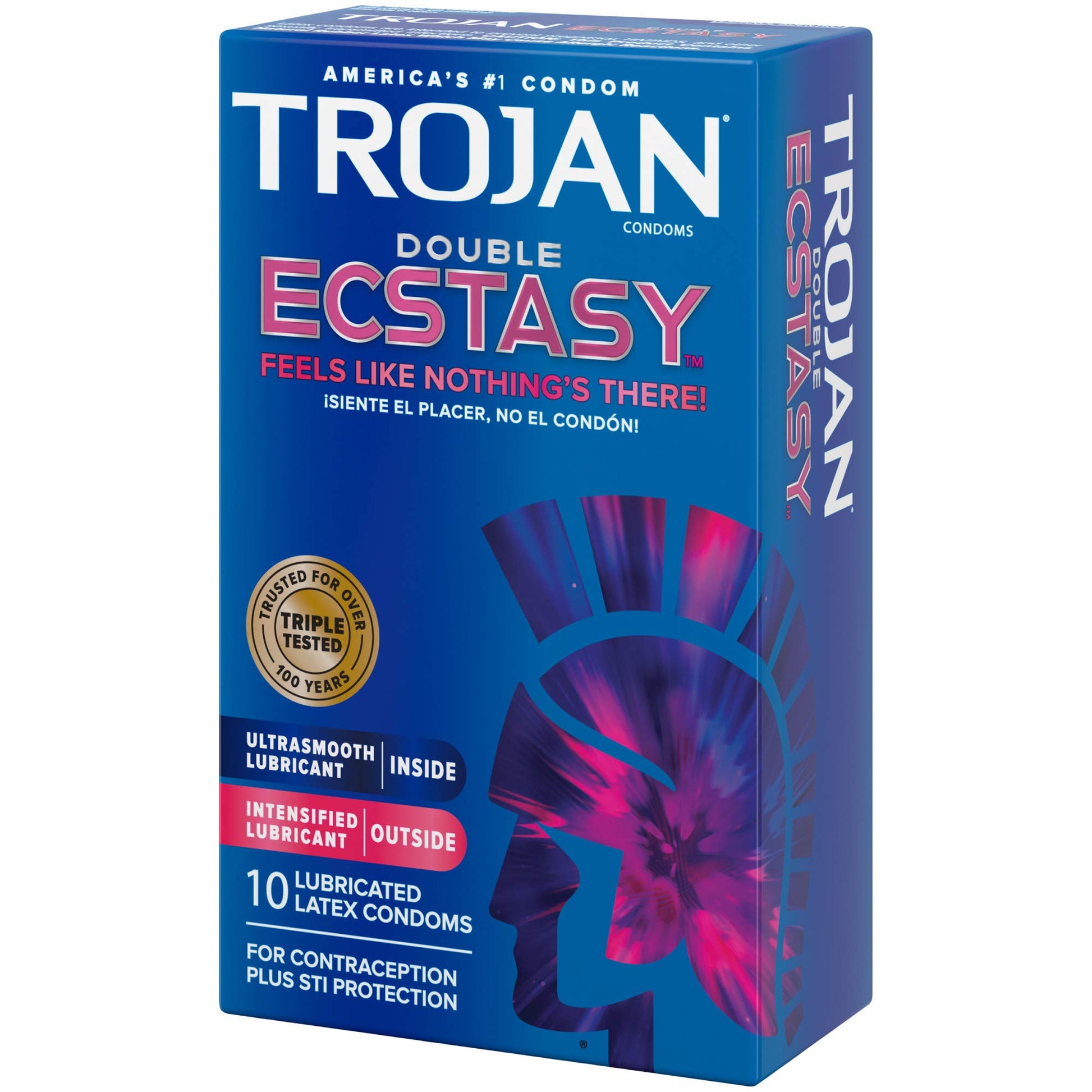 Buy now Trojan Ecstasy Heat Latex Lubricated Ribbed Condoms for Men with Warming Lubricant for a Heightened Experience, Helps Reduce Risk of Pregnancy and Sexually Transmitted Infections (STIs), 10 Count at indiglob india