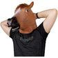 MOLEZU Horse Head Mask for Adult, Brown Horse Head Latex Animal Mask, Novelty Halloween Costume for Masquerade Party.