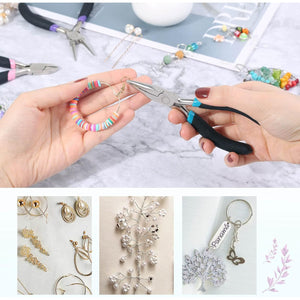 Jewelry Pliers Set, Paxcoo 3Pcs Jewelry Making Tools Kit includes Needle Nose Pliers, Round Wire Cutters for Supplies, Wrapping, DIY Crafts, Beading