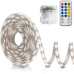 Buy now echosari Battery Powered Led Strip Lights with Remote Warm White, 8 Modes, Dimmable, Timer, Self-Adhesive, Cuttable, Waterproof, 9.8FT 90Led Strip Lights for TV Kitchen Cupboard Bedroom Decor 150 LED Cool White at indiglob india