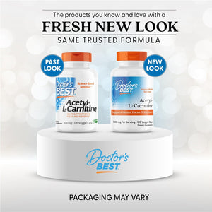Doctors Best Acetyl-L-Carnitine, Supports Mental Focus & Alertness, Non-GMO, Gluten Free, Soy Free, Vegan 120 Veggie Caps