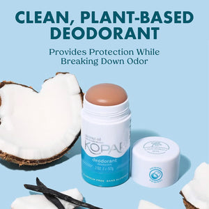 Kopari Aluminum Free Coconut Deodorant, Non Toxic & Clean Plant-Based, No Aluminum, Parabens or Baking Soda, Long Lasting Protection, Original 2 oz