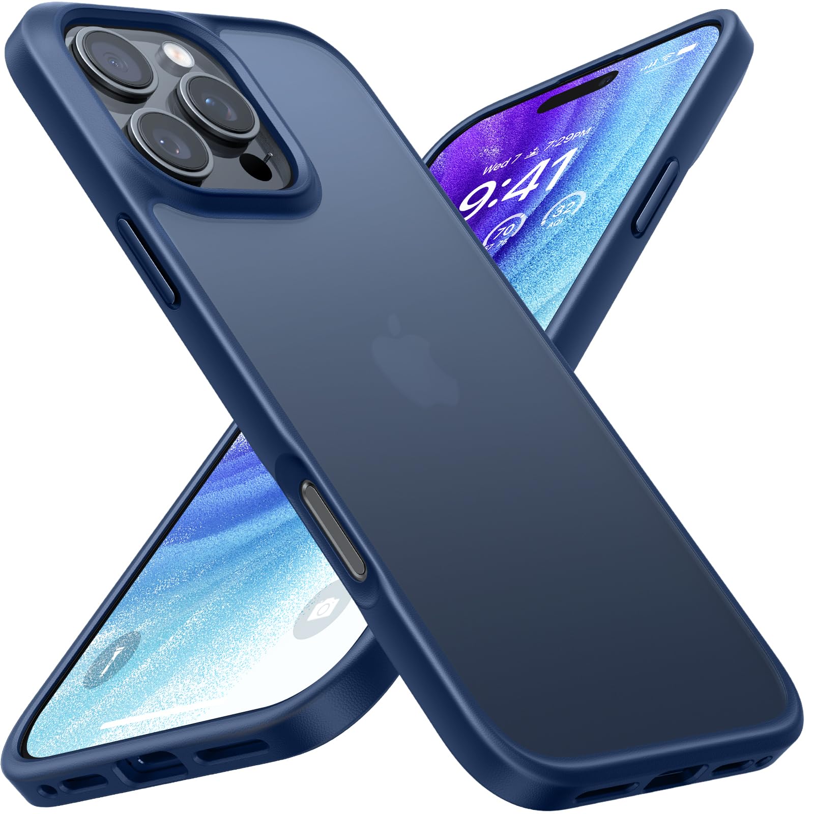 Buy now TORRAS Tough Shockproof for iPhone 13 Pro Case, [Military-Grade Drop Tested] Ultra-Durable Matte Hard PC Back with Soft Silicone Edge Slim Protective for iPhone 13 Pro Phone Case,Translucent Black at indiglob india