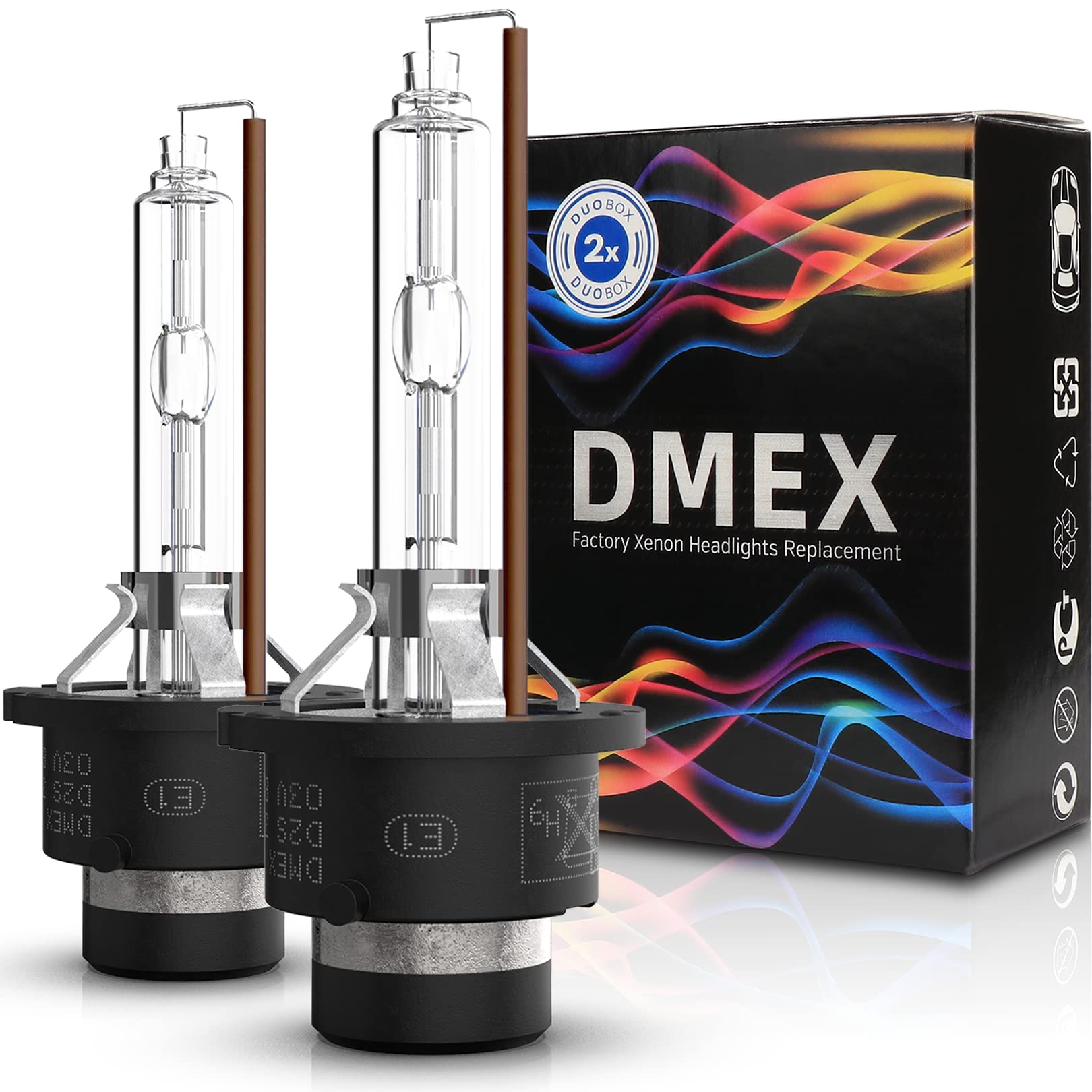Buy now DMEX D4S HID Headlight Bulbs Xenon 35W Replacement 66440 42402 42402WX - Pack of 2, 8000K White Blue (Not fit Halogen Headlamp) 4300K Warm White D2S at indiglob india