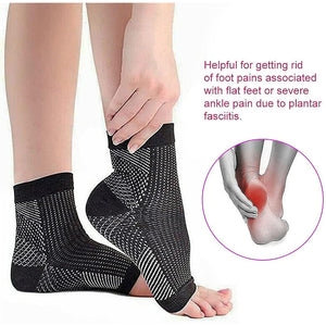 Heelsium Pain Relief Socks, Heelsium Instant Pain Relief Socks, Compression Socks for neuropathy pain, plantar fasciitis socks for women (Black,2pairs,L)