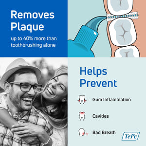 TePe Interdental Brush Original, Soft Dental Brush for Teeth Cleaning, Pack of 20, 0.8 mm, Large Gaps, Green, Size 5