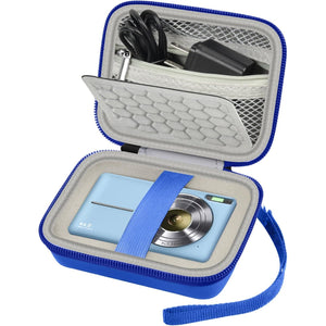Carrying & Protective Case for Digital Camera, AbergBest 21 Mega Pixels 2.7" LCD Rechargeable HD/Kodak Pixpro/Canon PowerShot ELPH 180/190 / Sony DSCW800 / DSCW830 Cameras for Travel - Blue