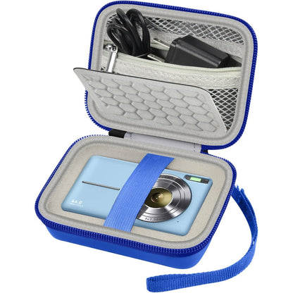 Carrying & Protective Case for Digital Camera, AbergBest 21 Mega Pixels 2.7" LCD Rechargeable HD/Kodak Pixpro/Canon PowerShot ELPH 180/190 / Sony DSCW800 / DSCW830 Cameras for Travel - Blue