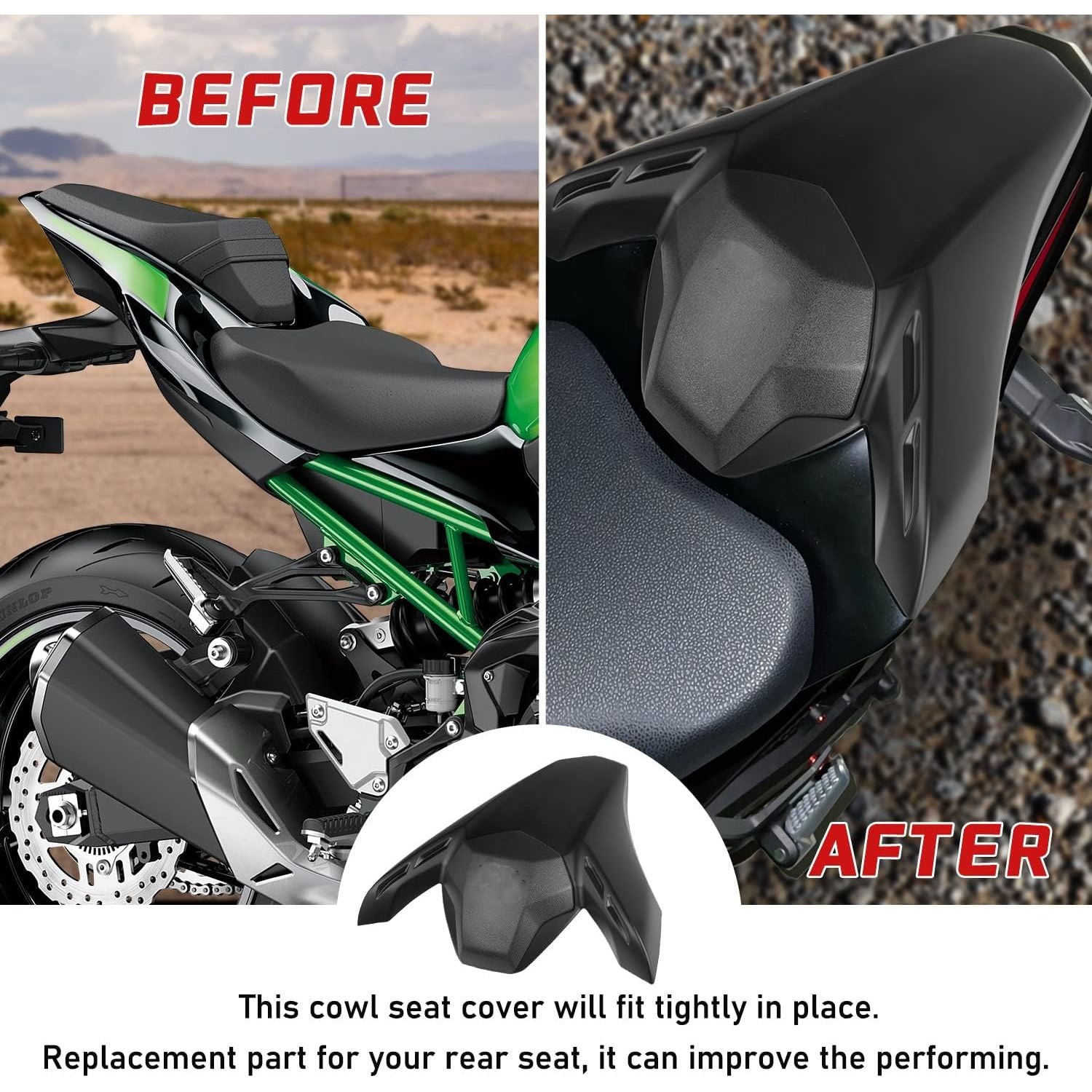 Buy now Motorcycle Z 900 Rear Passenger Pillion Solo Seat Cowl Cover Fairing Tail Section for K.awasaki Z900 Z-900 ABS Motorbike Accessories Parts 2017 2018 2019 2020 2021 2022 2023 2024 17-24(Carbon Look) at indiglob india