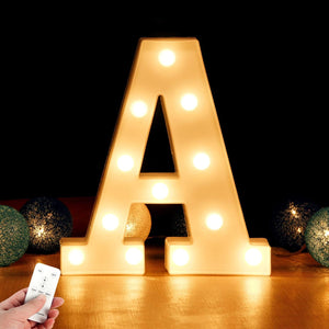 Marquee Light Up Letter for Wall Decor Led Letter Light Alphabet Light Up Letters Light with Remote, Wall Decor Night Lights for Bedroom Wedding Party Birthday Christmas Decoration （ A）
