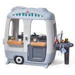 Buy now Step2 Adventure Camper Kids Playhouse, Indoor/Outdoor Playset with Kitchenette, Interactive Doorbell Sounds, 52-Piece Toy Accessories, Durable Plastic, For Toddlers 2+ Years at indiglob india