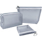Aosbos 3-Pack Mesh Cosmetic Bag Set - Travel/On-The-Go Makeup Storage, Zipper Closure Small Pouch