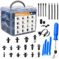 GOOACC Universal Plastic Fender Clips,200 Pcs Push Bumper Fastener Rivet Clips with 6 Size Auto Body Retainer Clips Bumpers,Car Fender Replacement for GM, Ford & Ch