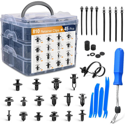 GOOACC Universal Plastic Fender Clips,200 Pcs Push Bumper Fastener Rivet Clips with 6 Size Auto Body Retainer Clips Bumpers,Car Fender Replacement for GM, Ford & Ch